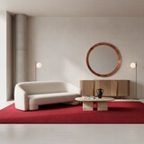 thumbnail of Teppich Wohnzimmer Einfarbig Pflegeleicht Waschbar Schlafzimmer OEKO-TEX Rot 160x230 cm Fußbodenheizung geeignet – LECH von Kadima Design
