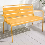thumbnail of Panchina da terrazzo in metallo giallo - Oviala