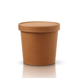 thumbnail of Soup Becher Suppenbehälter mit Membrandeckel 360 ml 12 oz 500 Stk, to go, take away, kompostierbar, natürliches Design