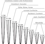 thumbnail of 4x Haarnadel Tischbeine EDELSTAHL SCHWARZ CHROME Möbel Tischgestell Hairpin Leg CHROM 3 Streben 45