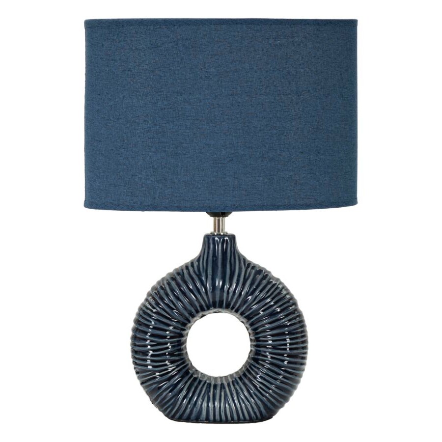 Mauro Ferretti - lampada da tavolo seta blu cm 28,5x15x43 - 171300000B
