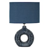 thumbnail of Mauro Ferretti - lampada da tavolo seta blu cm 28,5x15x43 - 171300000B
