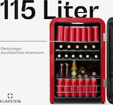 thumbnail of PopLife Getränkekühler Kühlschrank 0-10°C Retro-Design Rot