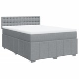 thumbnail of vidaXL Boxspringbett mit Matratze Hellgrau 160x200 cm Stoff