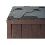 thumbnail of Mülltonnenverkleidung HWC-J29, Mülltonnenbox für Müllcontainer 660-1100L, WPC Metall 172x213x160cm ~ braun