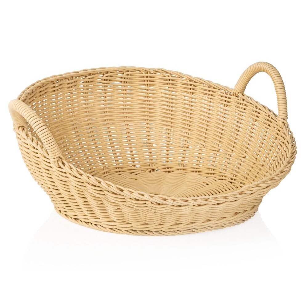 Buffetkorb Brötchenschütte aus Polypropylen Hellbeige ØxH: 46x18,5 cm