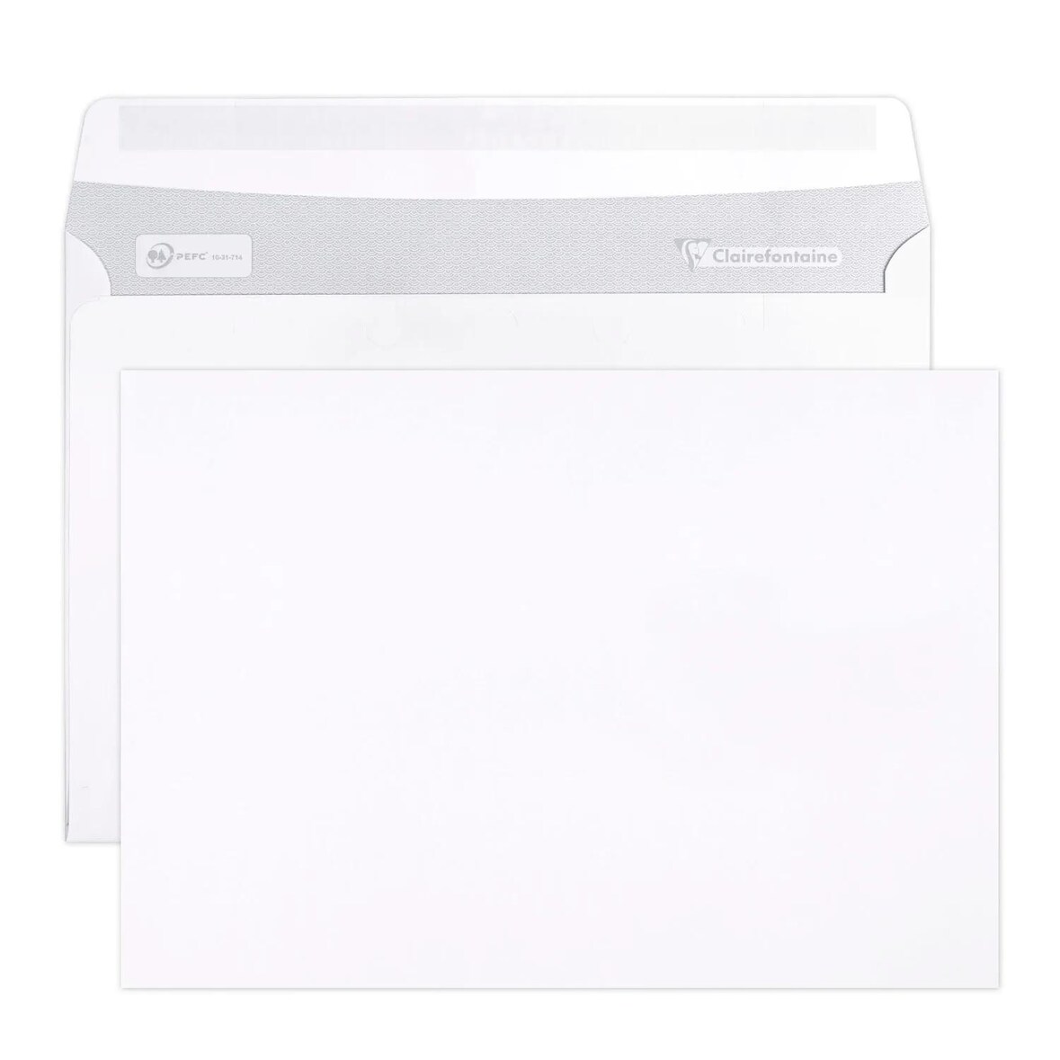 Clairefontaine 500x Umschläge haftklebend 162x229mm/C5, 90g - Weiß 2642C