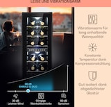 thumbnail of Klarstein Shiraz 12 Duo Weinkühlschrank 2 Zonen 42L/12 Flaschen 5-12 / 12-18 °C Touch Schwarz