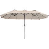 thumbnail of tectake Dubbele Parasol Silia 460x270 cm met 3 windvakken - beige - 404253