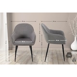 thumbnail of Set van 2 Eetkamerstoelen Boise Stof donkergrijs