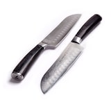thumbnail of KLAMER Premium Santoku Damastmesser echter japanischer Stahl 18 cm Kochmesser