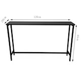 thumbnail of IvoQ Smalle Sidetable Industrieel - Wandtafel - Zwart Metaal & Hout - 120x20x65 cm