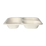 thumbnail of PAPSTAR 50 Siegelschalen, Zuckerrohr 3-geteilt 1350 ml 4,2 cm x 24,5 cm x 26,5 cm weiss