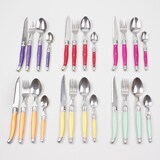 thumbnail of JEAN DUBOST Set mit 6 Laguiole-Kaffeelöffeln, irisiert, sortiert -