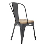 thumbnail of Chaises en acier avec assise en bois Bolero Bistro gris métallisé (lot de 4)