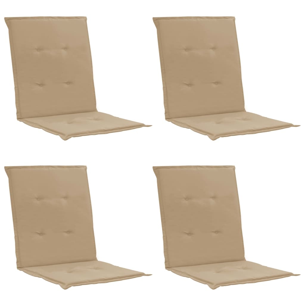 Décoshop26 - lot de 4 coussins de chaise de jardin 100% polyester imperméable beige 100 x 50 x 3 cm DEC021693