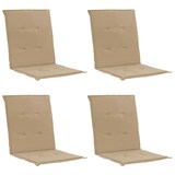 thumbnail of Décoshop26 - lot de 4 coussins de chaise de jardin 100% polyester imperméable beige 100 x 50 x 3 cm DEC021693