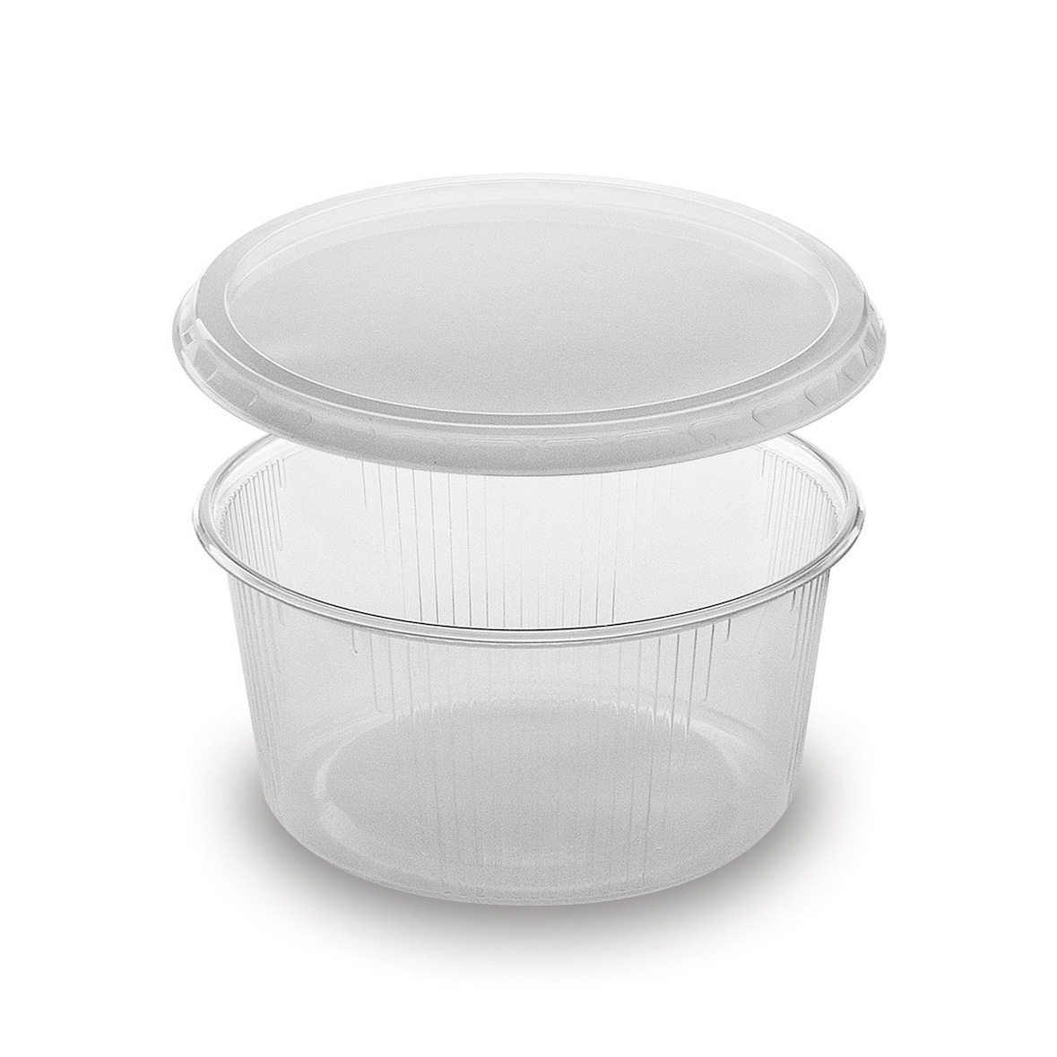 250x Rundbecher klar 250 ml mit Deckel PP tiefkühl- microwellengeeignet