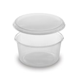 thumbnail of 250x Rundbecher klar 250 ml mit Deckel PP tiefkühl- microwellengeeignet