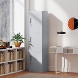 thumbnail of HOMCOM Armadio per Ufficio a 3 Porte Indipendenti in Acciaio Grigio