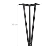 thumbnail of Relaxdays Hairpin Legs, 4er Set, 3 Streben, Metall, Haarnadel Tischbein für Hocker, Tisch & Schrank, 30 cm hoch, schwarz