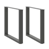 thumbnail of Helloshop26 - Set aus 2 extrem stabilen verstellbaren U-förmigen Esstischbeinen 90 x 72-73 cm modernes Design anthrazitfarbener 02_0057434