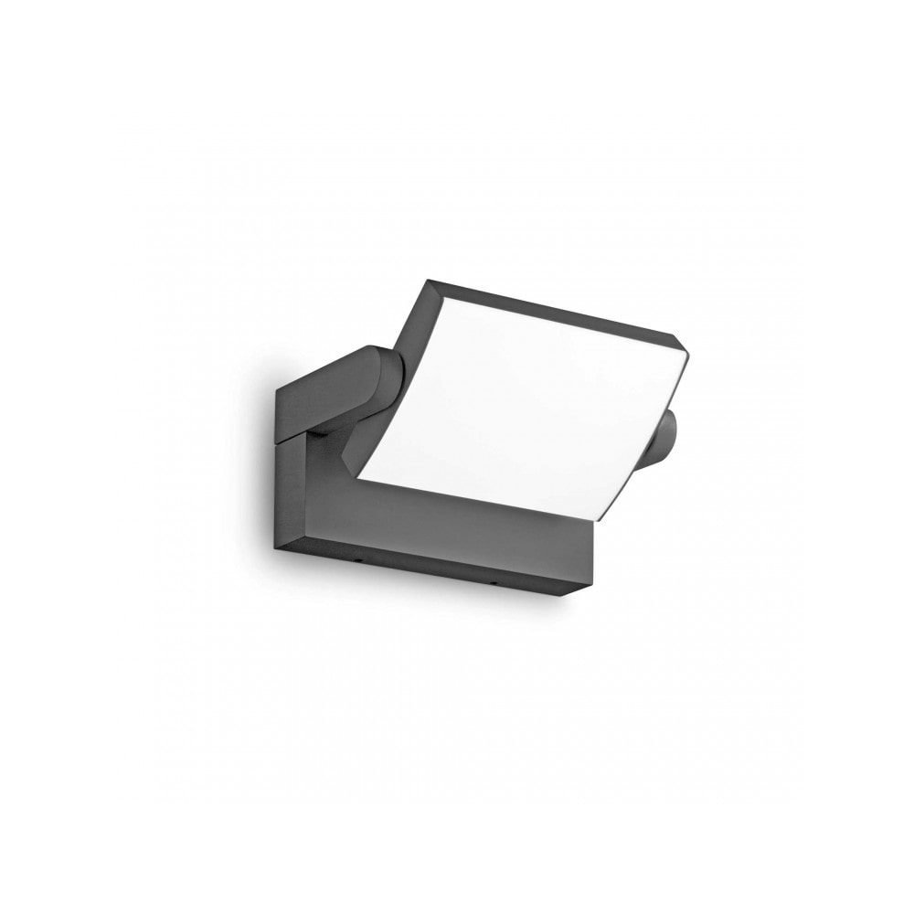 swipe ap, schwenkbare anthrazitfarbene wandleuchte, ideal lux
