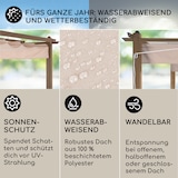 thumbnail of Pantheon Rust Pergola Aluminium 3x6m 6 Eckpfosten wasserabweisend Beige