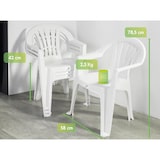 thumbnail of Solycarpa Silla para exterior de Plástico blanca con Reposabrazos. Apilable y Resistente