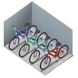 thumbnail of Wasabi - Fahrradunterstand 4,2 m² Moser - Platz für 4 Fahrräder - Inklusive Stützschienen - Große Doppeltür - Riegelverschluss