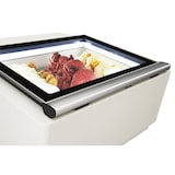 thumbnail of Tafelmodel ijsvitrine, wit, opent aan de serveerzijde.