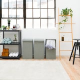 thumbnail of 3er Set 50L Wäschekorb mit Deckel 30x30x60 - XXL Wäschesammler Wäschebox Faltbar