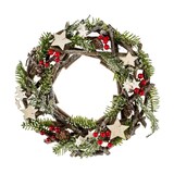 thumbnail of Déco de Noël Couronne avec branches bois et sapin D 30 cm