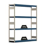 thumbnail of PROREGAL Weitspannregal ELCH Stecksystem T-Profil | Grundregal | HxBxT 200x175x50cm | 4 Ebenen | Stahlplatten-Fachboden | Fachlast 400kg | Enzianblau