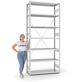 thumbnail of PROREGAL Fachbodenregal Stecksystem | Grundregal | HxBxT 300x130x50cm | 7 Ebenen | Fachlast 330 kg | Einseitig nutzbar | Lichtgrau