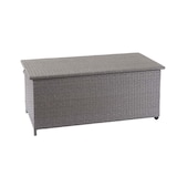 thumbnail of Poly-Rattan Kissenbox HWC-D88, Gartentruhe Auflagenbox Truhe ~ Premium grau, 51x115x59cm 250l