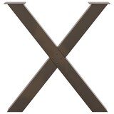 thumbnail of vidaXL Esstischbeine X-Form 3 Stk. Naturstahl 80x(72-73) cm Stahl
