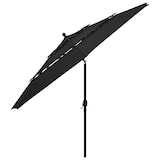 thumbnail of vidaXL Sonnenschirm mit Aluminium-Mast 3-lagig Schwarz 3,5 m