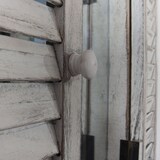 thumbnail of Wandspiegel Spiegelfenster mit Fensterläden 53x42x5cm ~ grau shabby