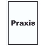 thumbnail of Praxis Schild mit Text Arzt Gesundheit hochkant A6 (105x148mm)