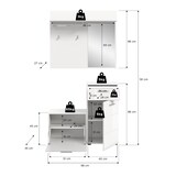 thumbnail of Ice Garderobenmöbel Set Weiß hochglanz, weiß.