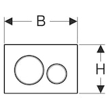 thumbnail of Geberit Betätigungsplatte Sigma 20 Schwarz matt, Ring Schwarz