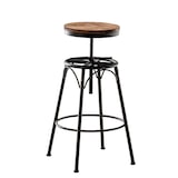 thumbnail of Set de 2 Taburetes de bar Beam de metal y madera Bronce