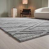 thumbnail of Teppich Wohnzimmer 3D Boho Modern Waschbar Strapazierfähig Esszimmer OEKO-TEX Grau 120x170 cm Schadstoffgeprüft – GENF von Kadima Design