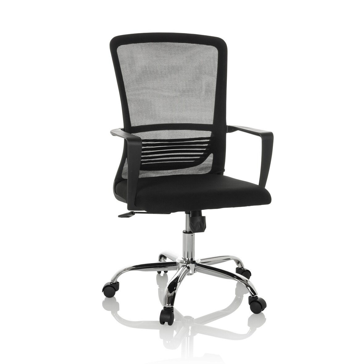 Silla de oficina / silla giratoria STAR-TEC S malla / tela negro hjh OFFICE