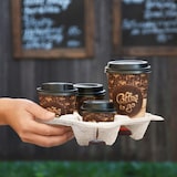 thumbnail of 100x Getränkehalter Tragetablett Becherhalter 4 Becher Coffee to Go 22x22cm