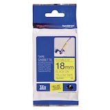thumbnail of Brother TZe-FX641 Authentic Flexibles Schriftband Selbstklebend Schwarzer Druck auf Gelb 18 mm x 8m