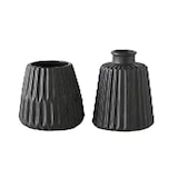 thumbnail of Vase Blumenvase Porzellan Esko matt schwarz H 17 cm  2er Set