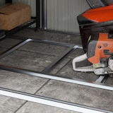 thumbnail of Abrigo de Jardim 2,7 m² 238x132x198,5 cm com Base Prateleiras Ajustáveis 2 Portas e 2 Janelas de Ventilação Cinza Escuro