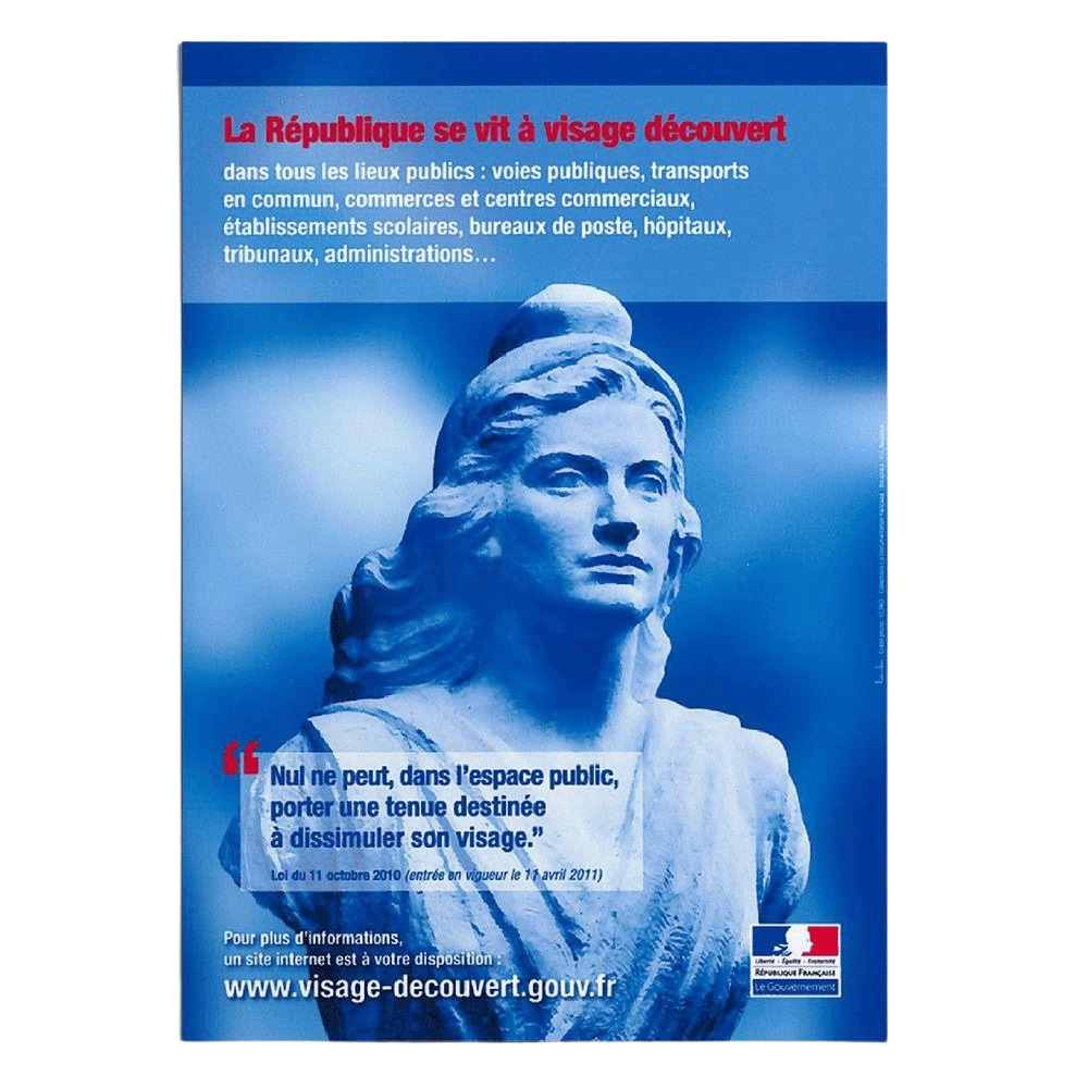 Affichage Marianne République à Visage découvert